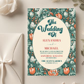 バジェットボーホシックレトロカラフルフローラ結婚ズ