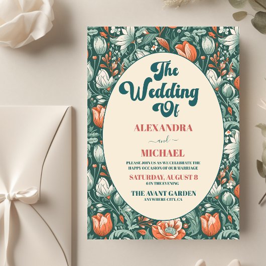 バジェットボーホシックレトロカラフルフローラ結婚ズ