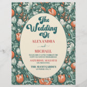 バジェットボーホシックレトロカラフルフローラ結婚ズ チラシ (正面)