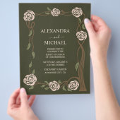 バジェットボーホシックレトロフローラレトロ チラシ (手)