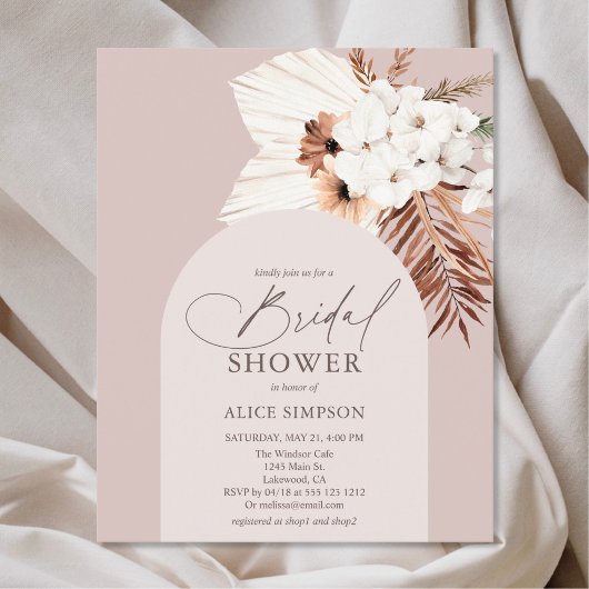 バジェットボーホドライパーム葉ブライダルシャワー