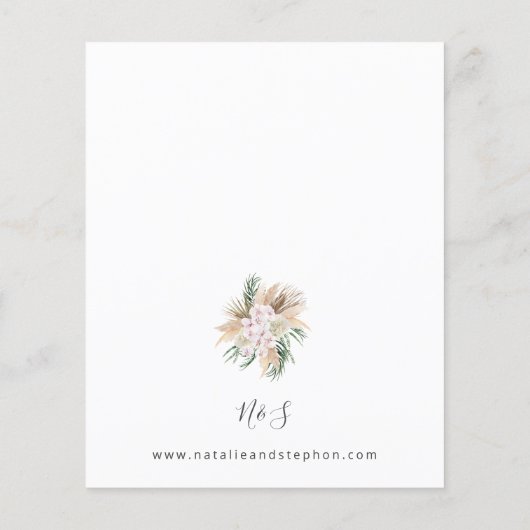 バジェットボーホパンパスグラスビーチフローラ結婚ズ (裏面)