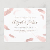 バジェットボーホピンクウォーターカラーフェザー結婚ズ (正面)