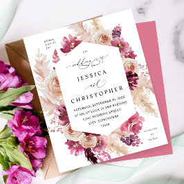 バジェットボーホピンクパンパスグラス結婚フローラズピンク