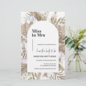 バジェットボーホピンク赤面ブライダルシャワー招待状 (スタンド正面)