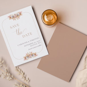 バジェットボーホフローラセーブ・ザ・デート案内カード 招待状