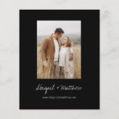 バジェットボーホブラックアンドホワイト結婚式招待状 チラシ (裏面)