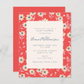 バジェットボーホレッドブルーフローラベビーシャワー (正面/裏面)