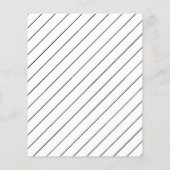 バジェットボーホーアーチ白黒結婚式招待状 (裏面)