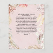 バジェットボーホーウッドランドキツネ結婚フローラモダン (裏面)