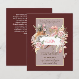 バジェットボーホーウッドランドキツネ結婚フローラモダン