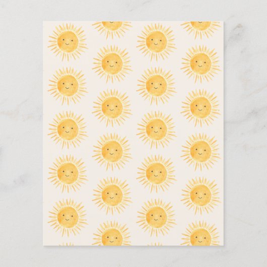 バジェットボーレイオブサンシャインベビーシャワー招待状 (裏面)