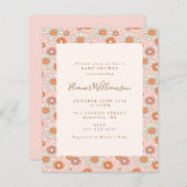 バジェットボーレトロピンクフローラベビーシャワー (正面/裏面)