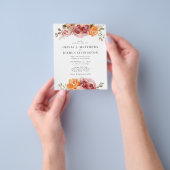 バジェットボー素朴フローラ結婚式招待状 チラシ (手)