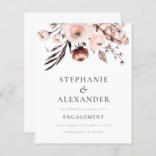 バジェットボー赤面花模様婚約発表 (正面/裏面)