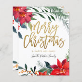 バジェットポインセチアフローラメリークリスマス (正面/裏面)