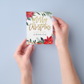 バジェットポインセチアフローラメリークリスマス チラシ (手)