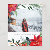 バジェットポインセチアフローラ写真グリッタークリスマス (裏面)