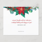 バジェットポインセチアリース引っ越しましたホリデーカード (裏面)