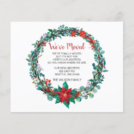 バジェットポインセチアリース引っ越しましたホリデーカード