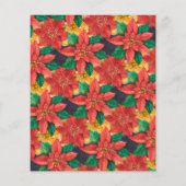 バジェットポインセティアスクリスマスパーティの招待状 (裏面)