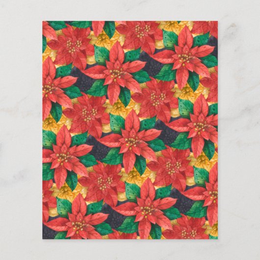 バジェットポインセティアスクリスマスパーティの招待状 チラシ (裏面)