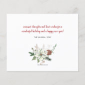 バジェットポインセティアパインウェイブムーバルホリデーカード (裏面)