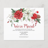 バジェットポインセティアパインウェイブムーバルホリデーカード (正面)