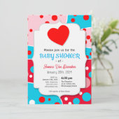 バジェットポップ・アートのアートベビーシャワー招待状招待状 招待状 (スタンド正面)