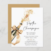 バジェットポップ・アートの金ゴールドザシャンパンブライダルシャワー (正面/裏面)