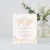 バジェットポップ・アートのAbout Baby Shower招待状 (スタンド正面)