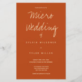 バジェットマイクロ結婚ズ焼きオレンジタイポグラフィ (正面)