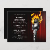 バジェットマイク大人カラオケパーティの招待状 (正面/裏面)