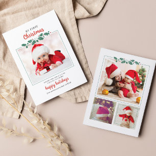 バジェットマイ初めてのクリスマスベビーフォトホリデーカード