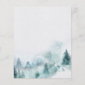 バジェットマウンテングリーンリーブライダルシャワー招待 (裏面)