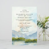 バジェットマウンテンズウィンターウェディング招待状 (スタンド正面)