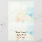 バジェットマウンテンズウィンターウェディング招待状 (裏面)