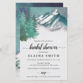 バジェットマウンテンズパインブライダルシャワー招待 (正面/裏面)