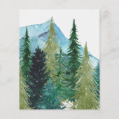 バジェットマウンテンズパインブライダルシャワー招待 (裏面)