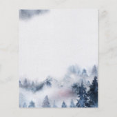 バジェットマウンテンパープルブライダルシャワー招待 (裏面)