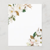 バジェットマグノリアフラワーズベビーシャワー招待状 (裏面)