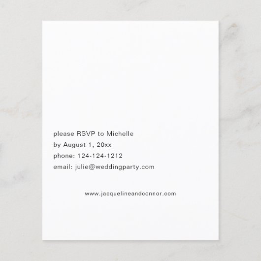 バジェットマグノリアホワイトフローラブライダルシャワー (裏面)