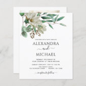 バジェットマグノリアユーカリ写真エレガントな結婚式 (正面/裏面)