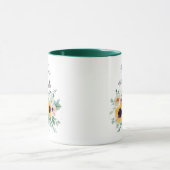 バジェットマザー新郎新婦カスタムギフトサンフラワー マグカップ (中央)