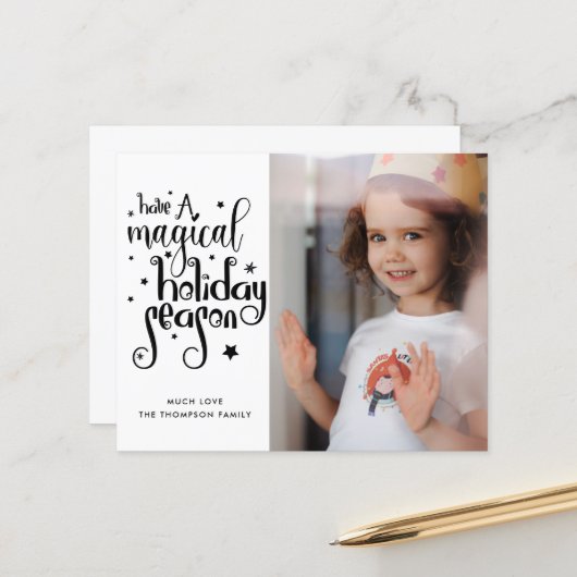 バジェットマジカルホリデーシーズン写真クリスマス (正面/裏面インサイチュ)