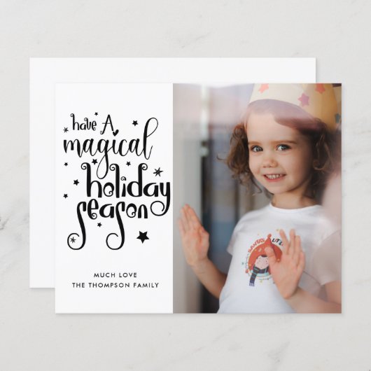 バジェットマジカルホリデーシーズン写真クリスマス (正面/裏面)