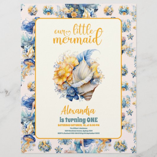 バジェットマジカルマーメイド1st誕生日パーティー チラシ (正面)