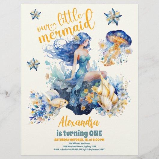 バジェットマジカルマーメイド1st誕生日パーティー チラシ (正面)