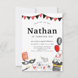 バジェットマジシャンラビットワンド魔法ショー誕生日 ノートカード