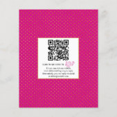 バジェットマゼンタ熱帯葉結婚式招待状 (裏面)